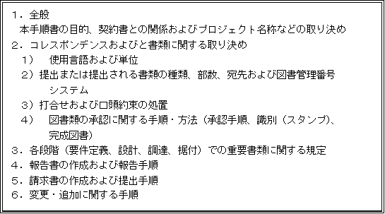 表-1　コーディネーション手順書