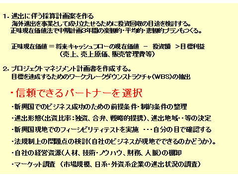 Ⅱ　概要の進出計画の作成