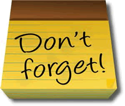 Don't forget!