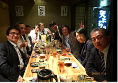＜講師を囲んだ懇親会＞