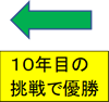 10年目の挑戦で優勝