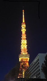 振り返ると本物の東京タワー