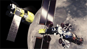 HTV-Xが「ゲートウエー」に接近している様子、出典：JAXA