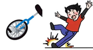 出典：一輪車で転倒