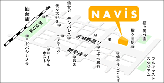 NAViS 仙台ソフトウェアセンター地図
