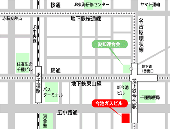 今池ガスビル本館地図