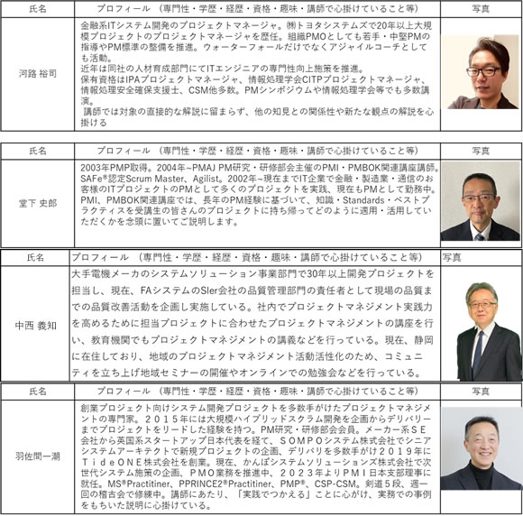 PMAJ PM研究・研修部会講師